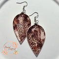 Call Me Leopard Faux Leather Earrings